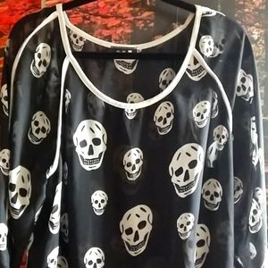 Skull Alexander McQueen style print top